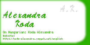 alexandra koda business card